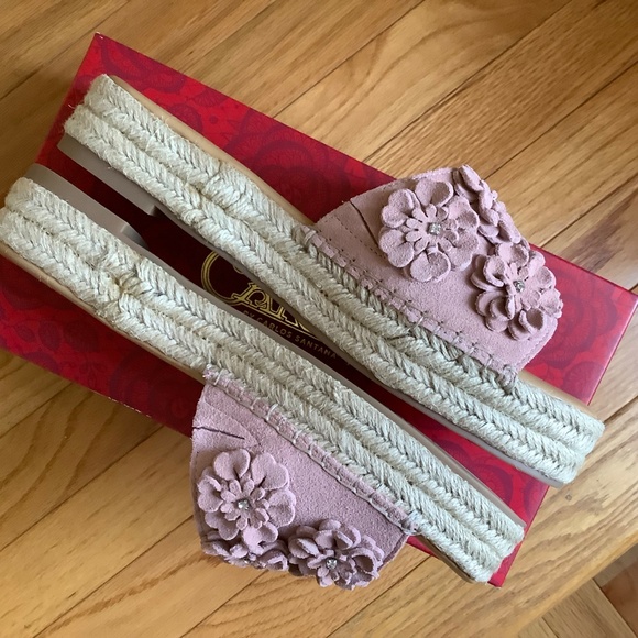 Carlos Santana Chandler Suede Slide Sandals Pink Blush SZ 9.5 - Picture 6 of 13